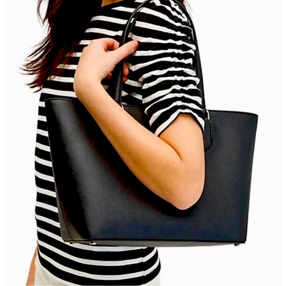 Kate Spade Laurel Way Medium Dally Light Blue Saffiano Leather Tote Handbag - Picture 4 of 9